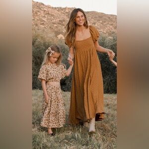 Rylee and Cru Oceane Dress, Brass, L